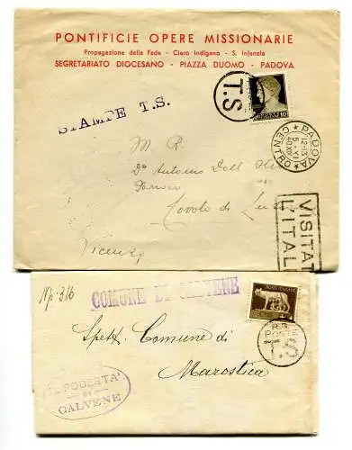 Kaiserreich zwei Postpapiere Cent. 5 und Cent. 10 Stornierung T.S.