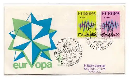 Italien FDC Venetia 1972 Europa reiste nach Italien