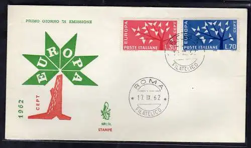 Italien FDC Venetia 1962 Europa nicht gereist