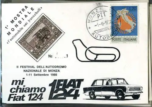 Das Auto in den Briefmarken - Autodromo di Monza 1966