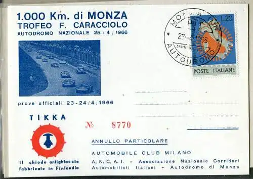 Das Auto in den Briefmarken - Autodromo di Monza 1966