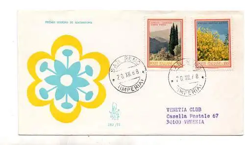 Italien FDC Venetia 1968 Flora voyata Racc. für Italien