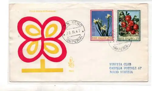 Italien FDC Venetia 1967 Flora reiste nach Italien 789