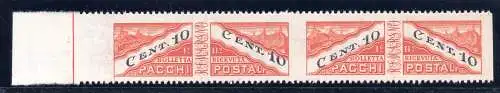 Postpakete Cent. 10 n. 17/IIb horizontales Paar - MNH