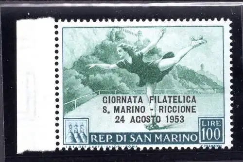 1953 Skatinatrice Lire 100 Philatelica Day n. 399 - MNH