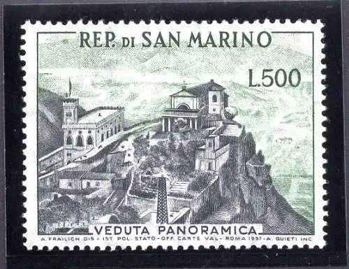 1958 Panoramablick Lire 500 Nr. 475 - MNH