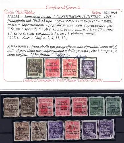 Castiglione d'Intelvi - Briefmarken Serie Zerstörte Denkmäler