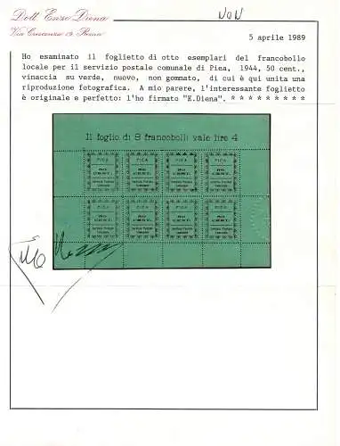 Kommunale Postdienste Piea Kleinbogen Nr. 5 - M