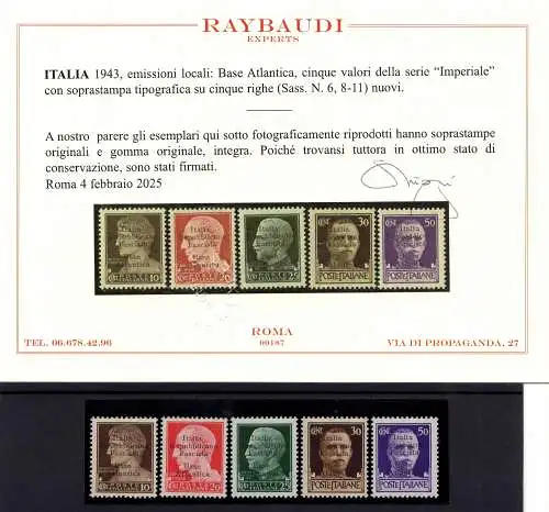 Atlantica Base - Serie 5 Werte Ray zertifiziert. - MNH