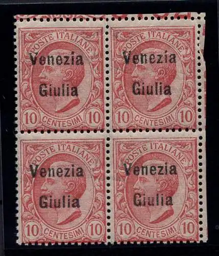 Venezia Giulia - 10 c. Sorten mit unterschiedlichem Charakter Nr. 22f MNH