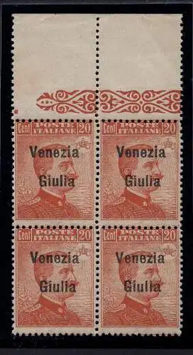 Venezia Giulia - 20 c. Sorten mit unterschiedlichem Charakter Nr. 23f MNH