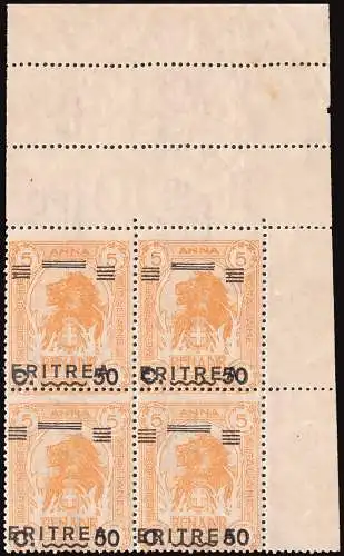 Eritrea - Leoni Cent. 50 von 5 A. gelb Nr. 59i Sorten