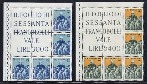 Don Orione Nr. 1196/1197 Eckblock von fünf Exemplaren - postfrisch