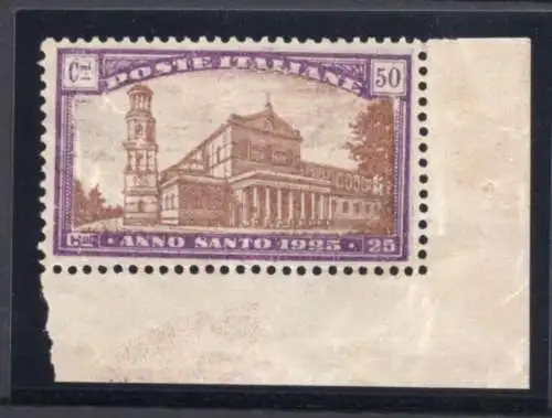 1924 Anno Santo Cent. 50 beidseitiger Druck postfrisch