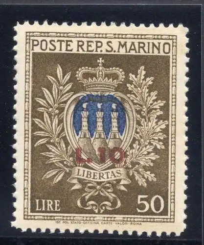 Wappen Lire 10 von 50 Nr. 297 - MNH