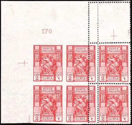 Libyen - Sibylle Lire 2 Nr. 43b Block mit Nummer 170