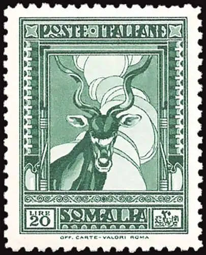 Somalia Italiana - Pittorica Lire 20 Antilope n. 183