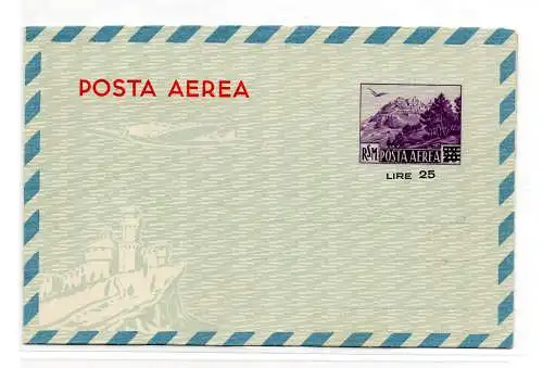 San Marino - Aerogramma Lire 80 von 55 Nr. 6