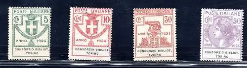 Parastatali Consorzio Bibliot. Torino Nr. 30/33 - MNH