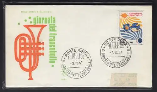 Italia FDC Venetia 1967 Gior. Briefmarke nach Italien gereist