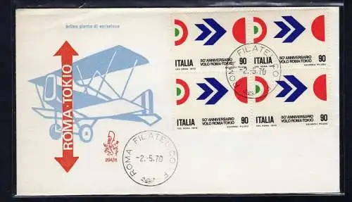 Italien FDC Venetia 1970 Rom - Tokyo Viertel nicht gereist