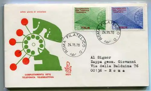 Italien FDC Venetia 1970 Teleselezione voyata per l'Italia