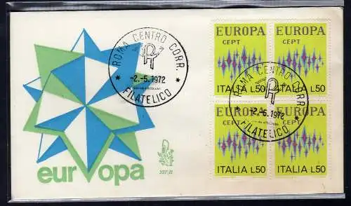 Italien FDC Venetia 1972 Europa Viertel nicht gereist