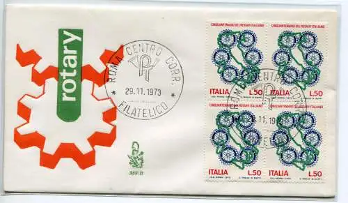 Italien FDC Venetia 1973 Rotary Viertel nicht gereist