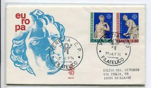 Italien FDC Venetia 1974 Europa reiste nach Italien