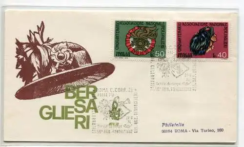 Italien FDC Venetia 1974 Bersaglieri reiste nach Italien