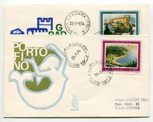 Italien FDC Venetia 1974 Touristische Reise nach Italien