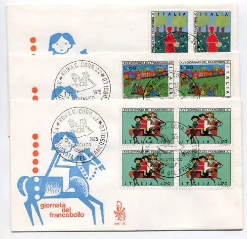 Italia FDC Venetia 1975 Gior. der Viertelmarke nicht gereist