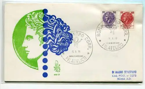 Italien FDC Venetia 1976 Syrakus 150 400 reiste nach Italien