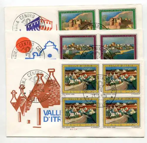 Italien FDC Venetia 1976 Turistica quartina nicht gereist