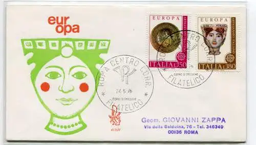 Italien FDC Venetia 1976 Europa reiste nach Italien