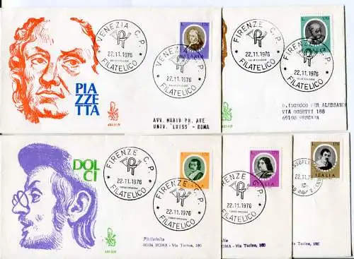 Italien FDC Venetia 1976 Illustri reiste nach Italien