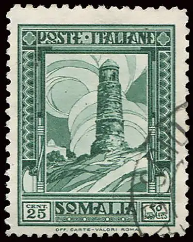 Somalia It. - Pittorica Cent. 25 Verzahnung 14 unten