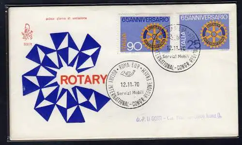 Italien FDC Venetia 1970 Rotary Club reiste nach Italien 923