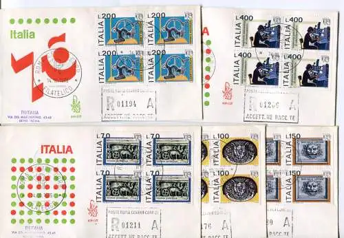 Italien FDC Venetia 1976 Italien '76 Viertelreise Racc. für Italien