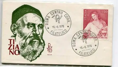 Italien FDC Venetia 1976 Tizian reiste nach Italien