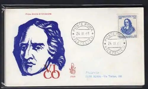 Italien FDC Venetia 1968 Vico reiste nach Italien