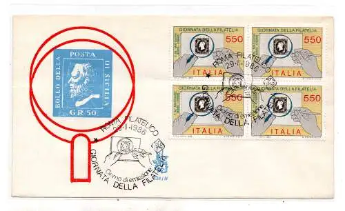 Italia FDC Venetia 1986 Gior. Philatelie Viertel nicht gereist