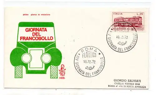 Italia FDC Venetia 1972 Giorn. Philatelie für Italien