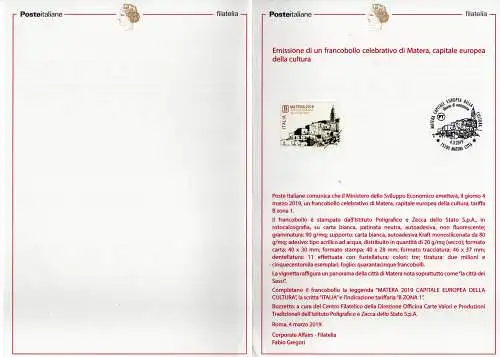 Bulletin Geschenkausgabe - Matera Kulturhauptstadt