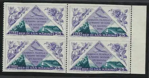 Luftpost Philatelistischer Tag Lire 25 ungezähnt waagerecht