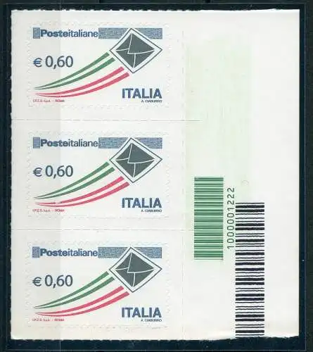 Italienische Post Euro 0,60 Sorten verschleierter Barcode