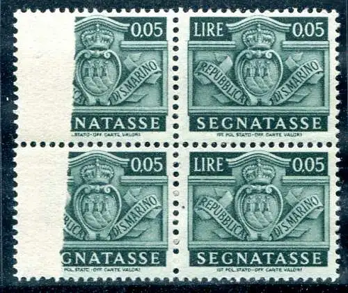 Segnatasse Wappen Cent. 5 Teildruck