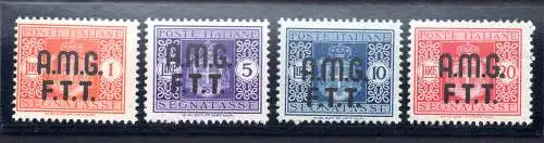 Triest A - Zweizeilige Aufdruck-Steuermarken Nr. 1/4 - MNH