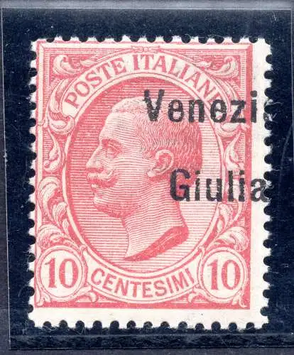 Venezia Giulia 10 Cent. rechts verschobener Aufdruck MNH