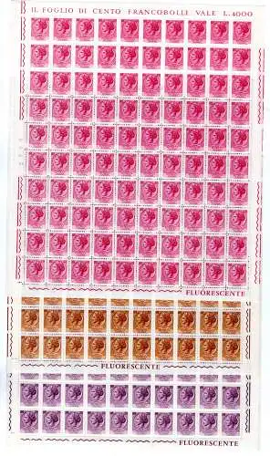 Syrakus Fluoreszierende Gummi Arabica Serie in 100er Blättern - MNH